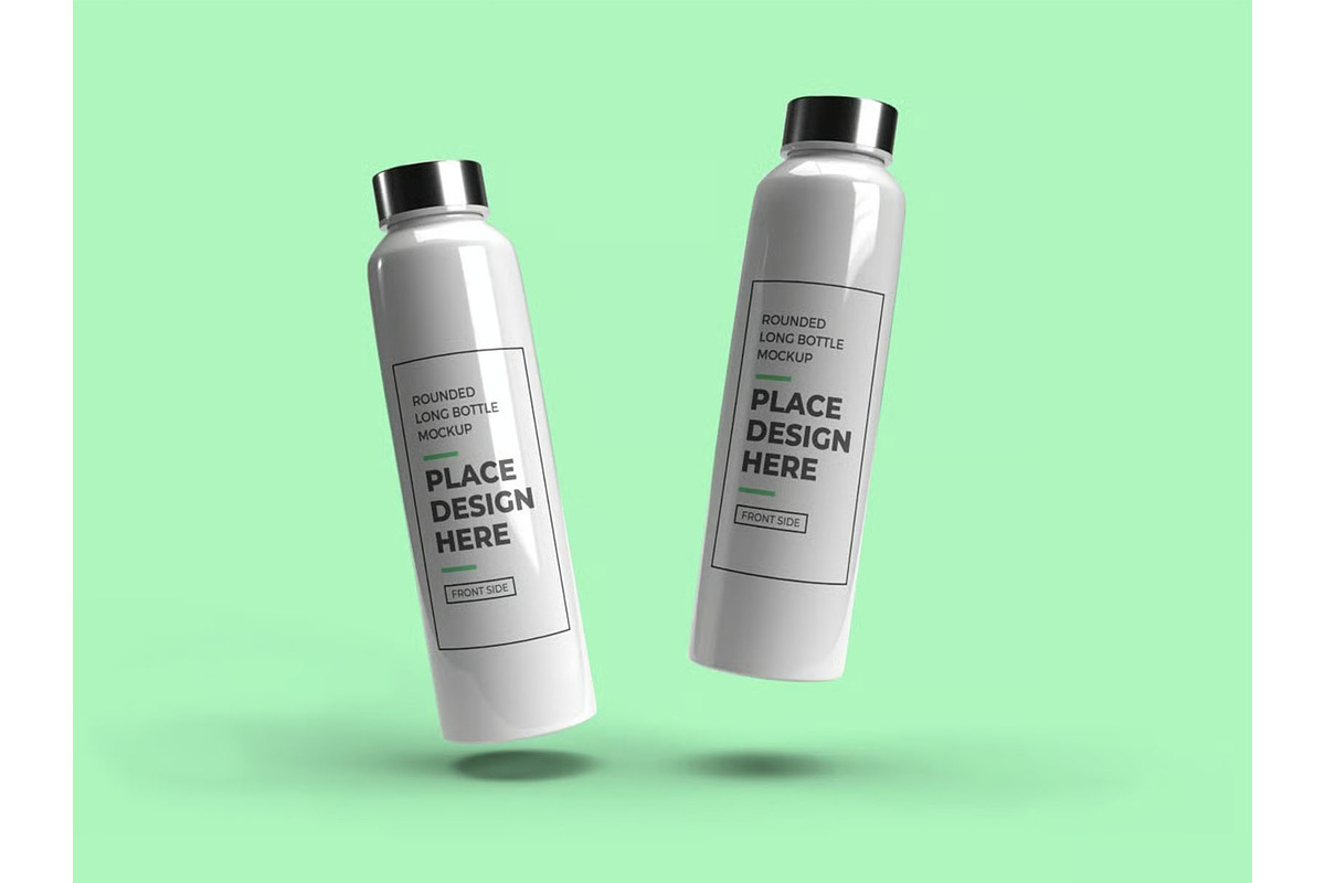 Long Bottle Tumbler Mockup Template, a Household Mockup by DesignRushMarket (Photo 7 of 11)