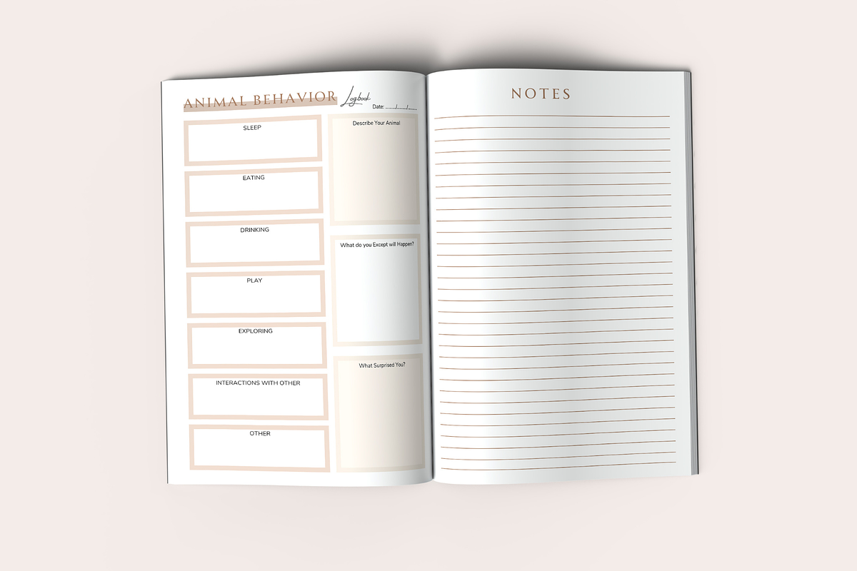 Animal Behavior Logbook, a Templates & Theme by KDPISH (Photo 3 of 4)