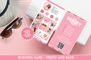 Business Card Template - Pink, a Business Card Template by SunshineStudioBoutique