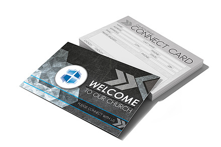 Church Connect Card Gray, a Card Template by boca2600