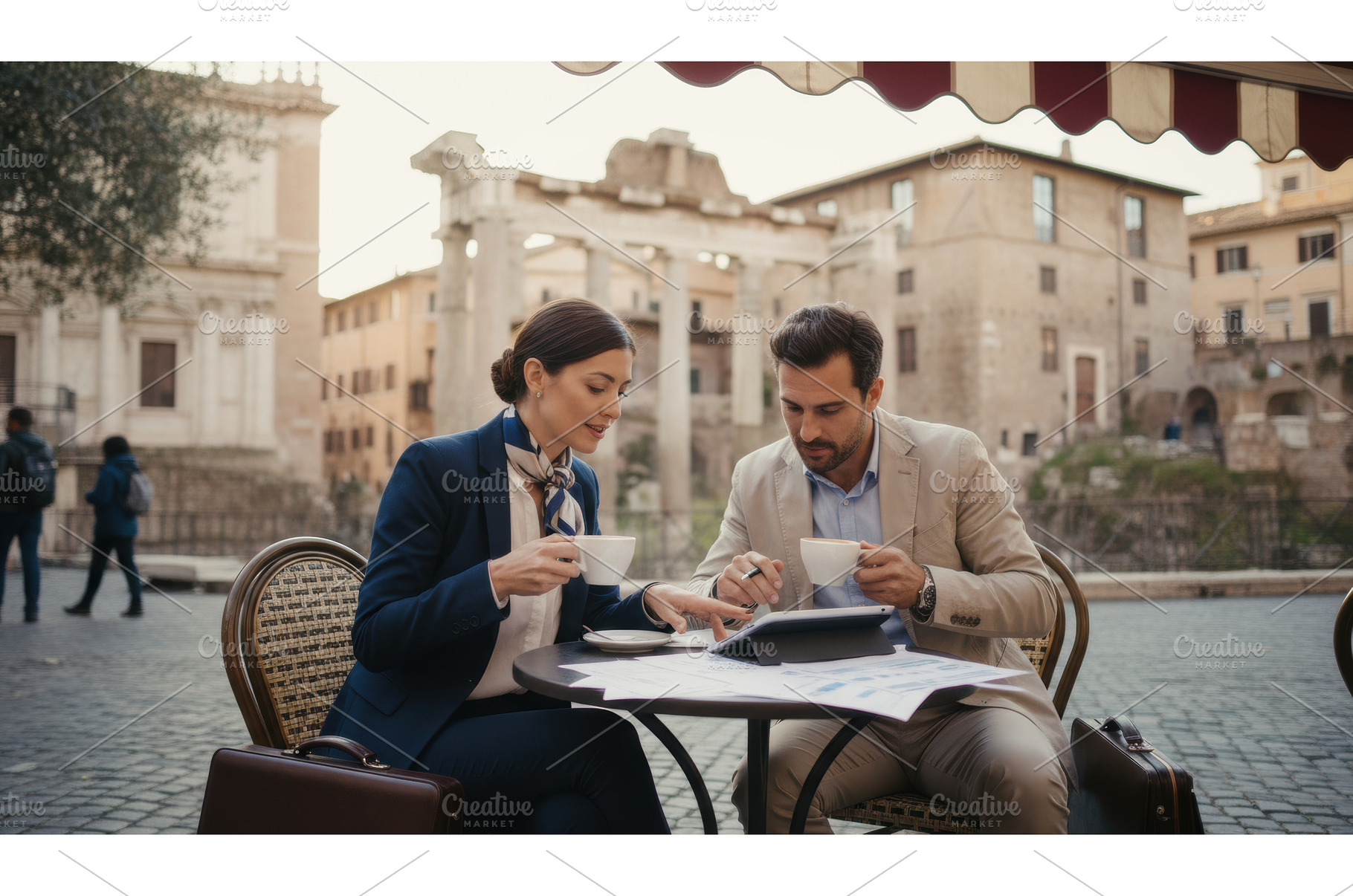 Business meeting over coffee, a Holiday Photo by Igor Tichonow