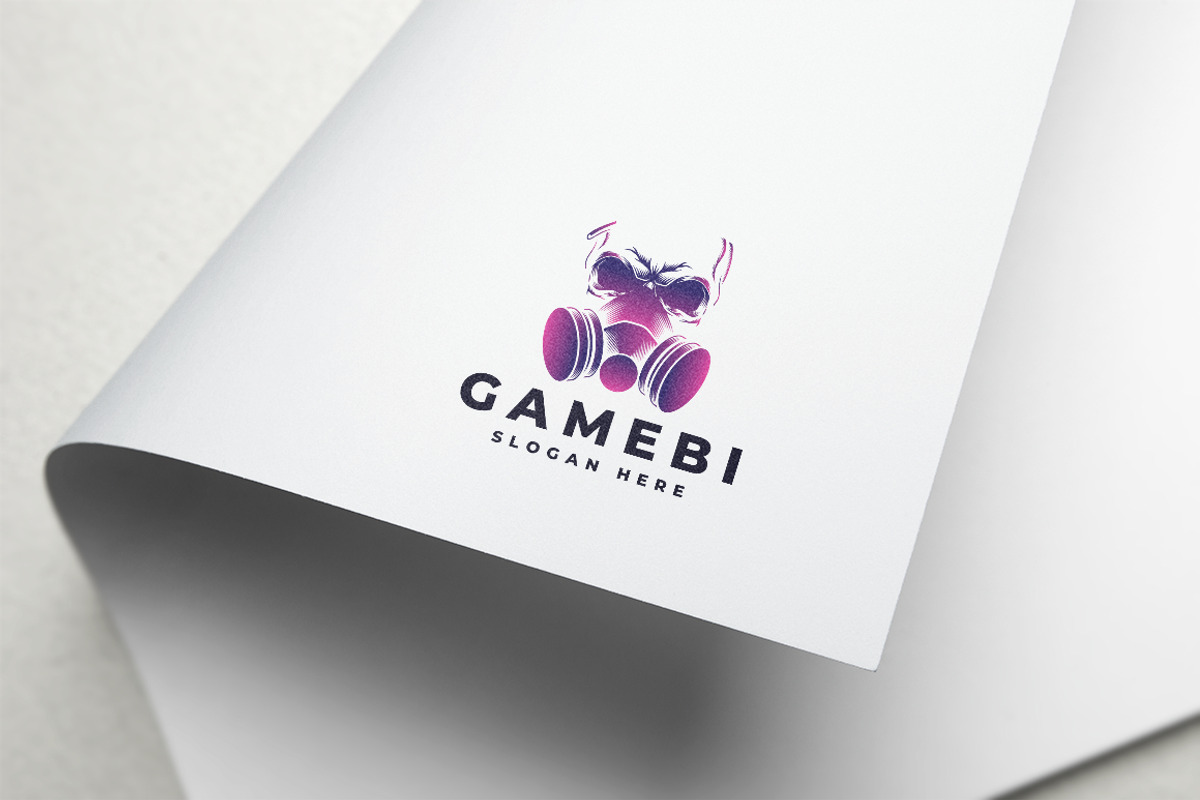 Gamebi Skull Gas Mask Logo, a Branding & Logo Template by Design_Planet (Photo 2 of 2)