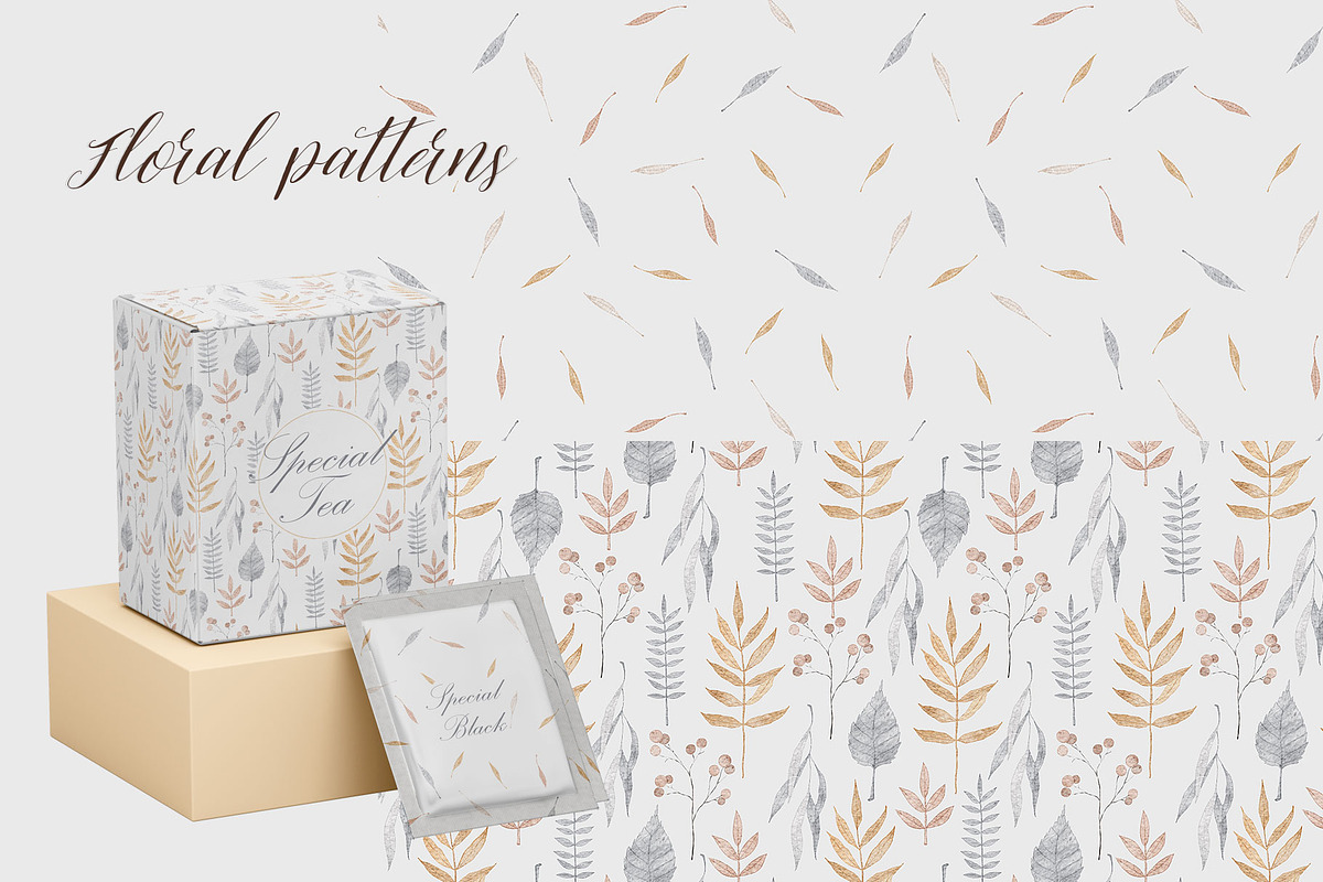 Pastel Autumn Pattern + Elements, a Pattern Graphic by OkPen (Photo 4 of 12)