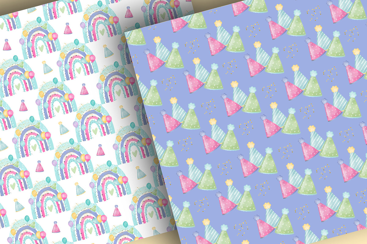 Birthday Party digital papers, a Pattern Graphic by designloverstudio (Photo 7 of 7)