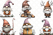 Whimsical Gnome Clipart PNG, an Illustration by Black Bird Studio (Thumbnail 2 of 6)