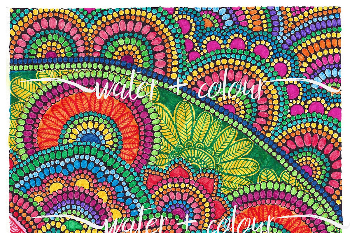 mandala print, an Illustration by water + colour