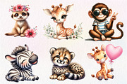 Cute Safari Animals, Clipart, an Illustration by Dream Creation (Thumbnail 3 of 6)