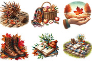 Watercolor Serene Autumn Day, an Illustration by DreamArtGraphic (Thumbnail 3 of 4)