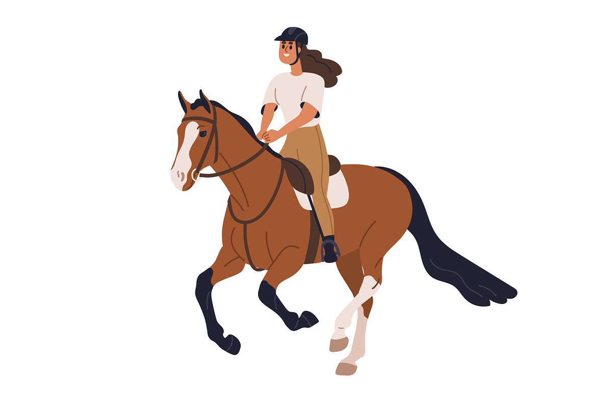 Equestrians riding horse backs set, an Animal Illustration by Good Studio (Photo 11 of 11)