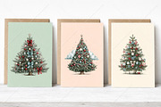 Whimsical Christmas Tree Clipart, a Seasonal Illustration by Canvas Craft (Thumbnail 4 of 10)