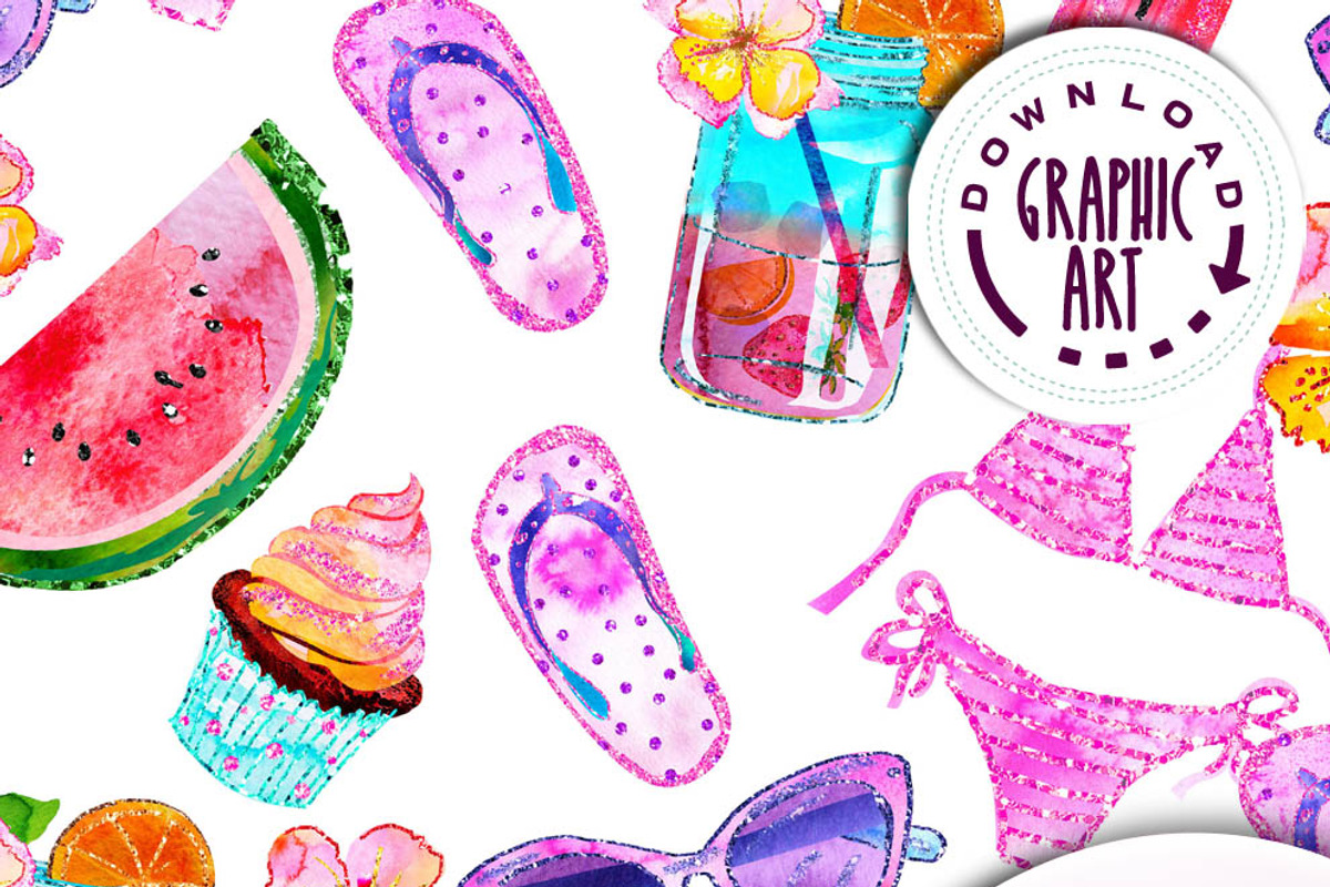 Summer Party Seamless pattern, a Pattern Graphic by Download Graphic Art (Photo 6 of 10)