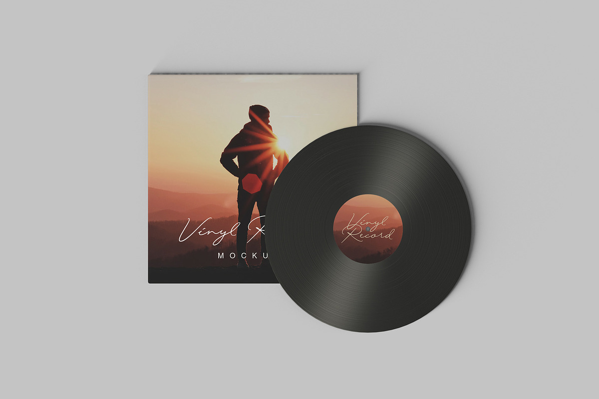 Vinyl Record Mockups, a Packaging Mockup by artimasa (Photo 4 of 8)