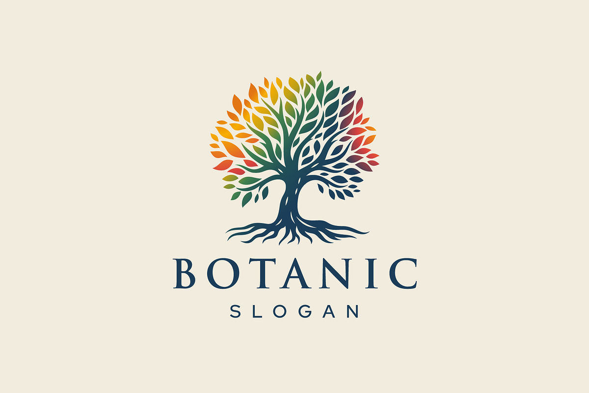 Colorful Vector Tree Logo, a Branding & Logo Template by brandphant