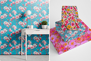 Colorful Floral Seamless Patterns, a Pattern Graphic by Ninterints (Thumbnail 9 of 12)