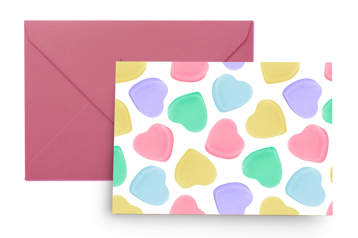 Candy Hearts Valentines Day Pattern, a Pattern Graphic by One Twenty Studio (Photo 3 of 3)