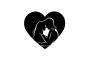 Couple Love Heart Silhouette Bundle, an Illustration by Amazin_art (Thumbnail 22 of 51)