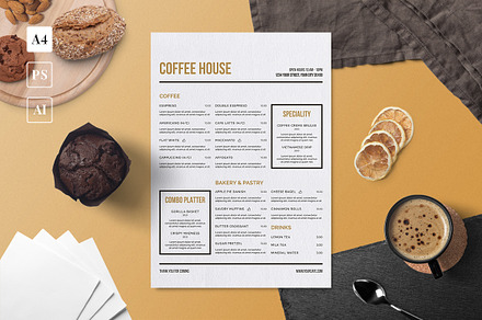Minimalist Coffee Menu