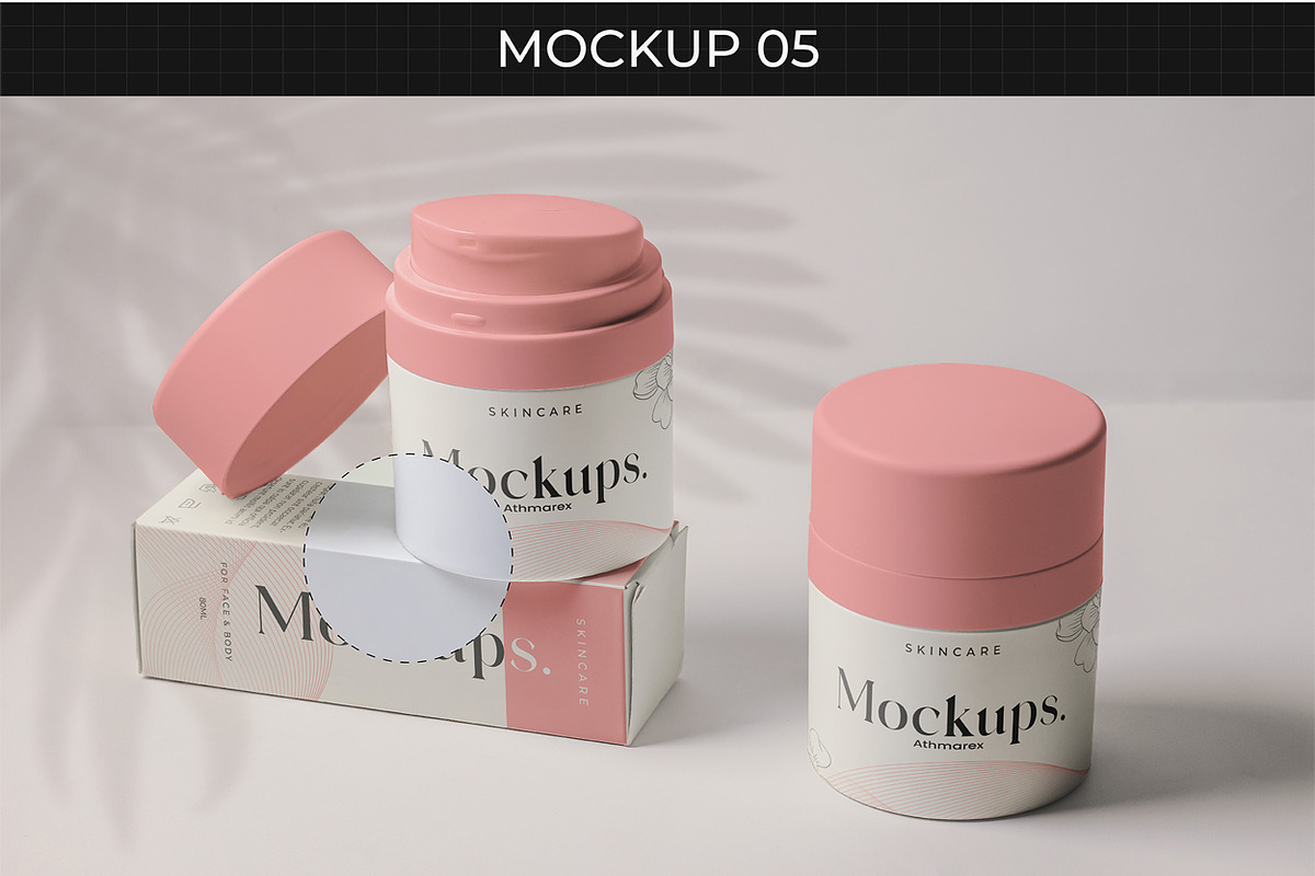 Cosmetic Jar & Box Packaging Mockup, a Packaging Mockup by Assyat (Photo 15 of 22)