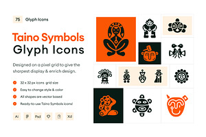 Taino Symbols Icons, a Solid Icon by Prosymbols