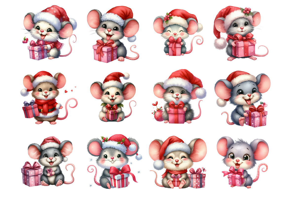 Funny Christmas Mouse, an Illustration by Design Market (Photo 2 of 4)