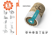 Paper tubes (big) Mock up, a Packaging Mockup by akropol (Thumbnail 8 of 10)