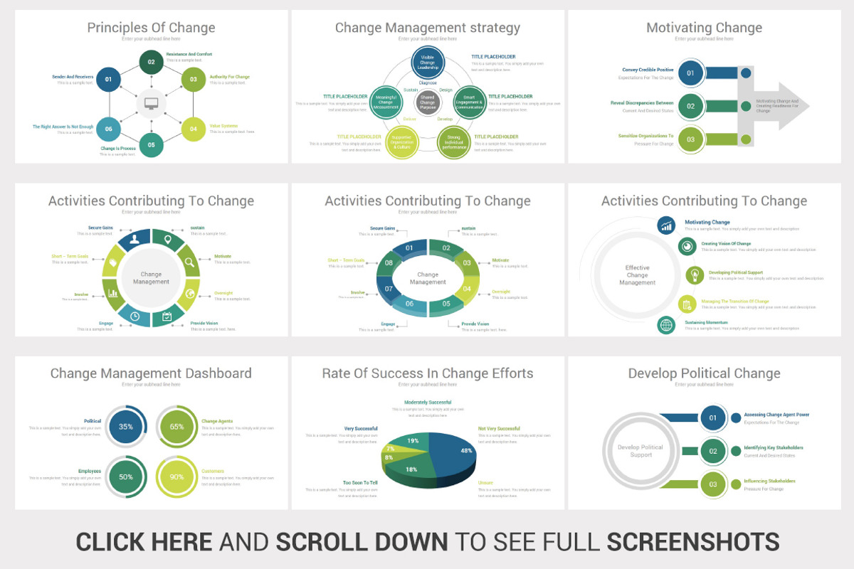 Change Management PowerPoint Designs, a Presentation Template by OceanArt