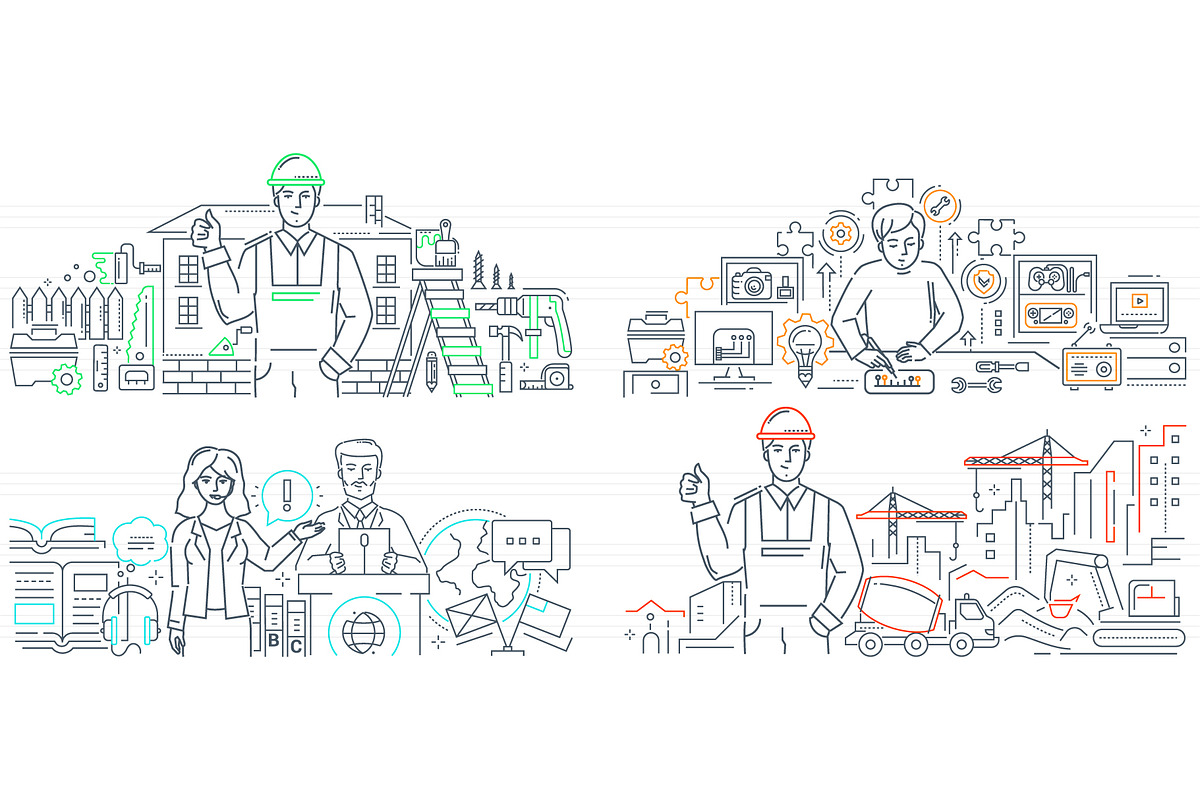 Services Line Illustrations Bundle, an iPhone Mockup by Boyko Pictures (Photo 7 of 15)