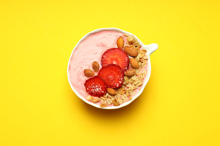 Concept of delicious food with smoothie with different ingredien, a Food & Drink Photo by AtlasStudio PRO