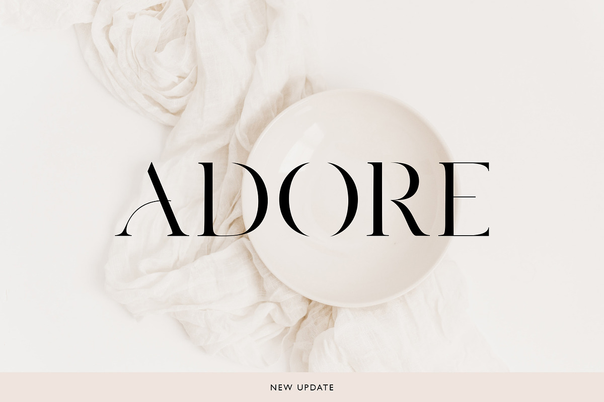 Adore Modern Serif Font, a Serif Font by elvinova (Photo 1 of 10)