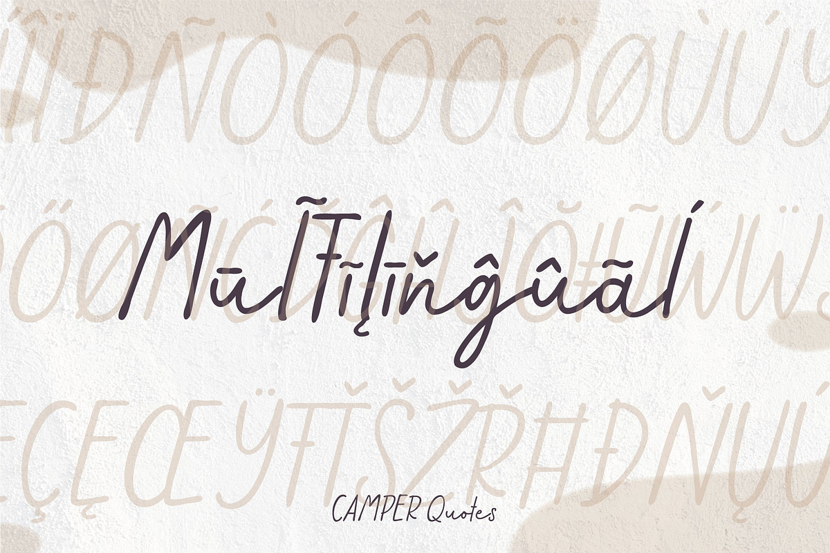 Camper Quotes, a Script Font by Drizy (Photo 8 of 8)