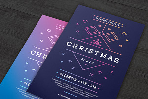 Christmas party invitation flyer, a Flyer Template by Vasya Kobelev