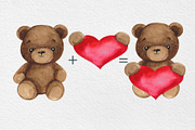 Teddy Bear Clipart Set, an Animal Illustration by HabitusDesigns (Thumbnail 4 of 10)