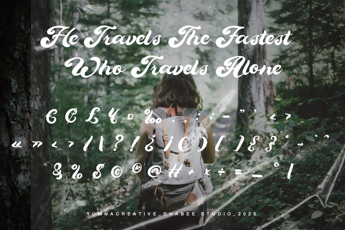 Lougiet Guina - Retro Script Font, a Script Font by Dhabee (Photo 7 of 16)