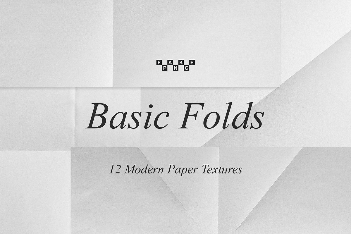 Basic Folds: 12 Paper Textures, a Texture Graphic by The Fake PNG (Photo 1 of 5)