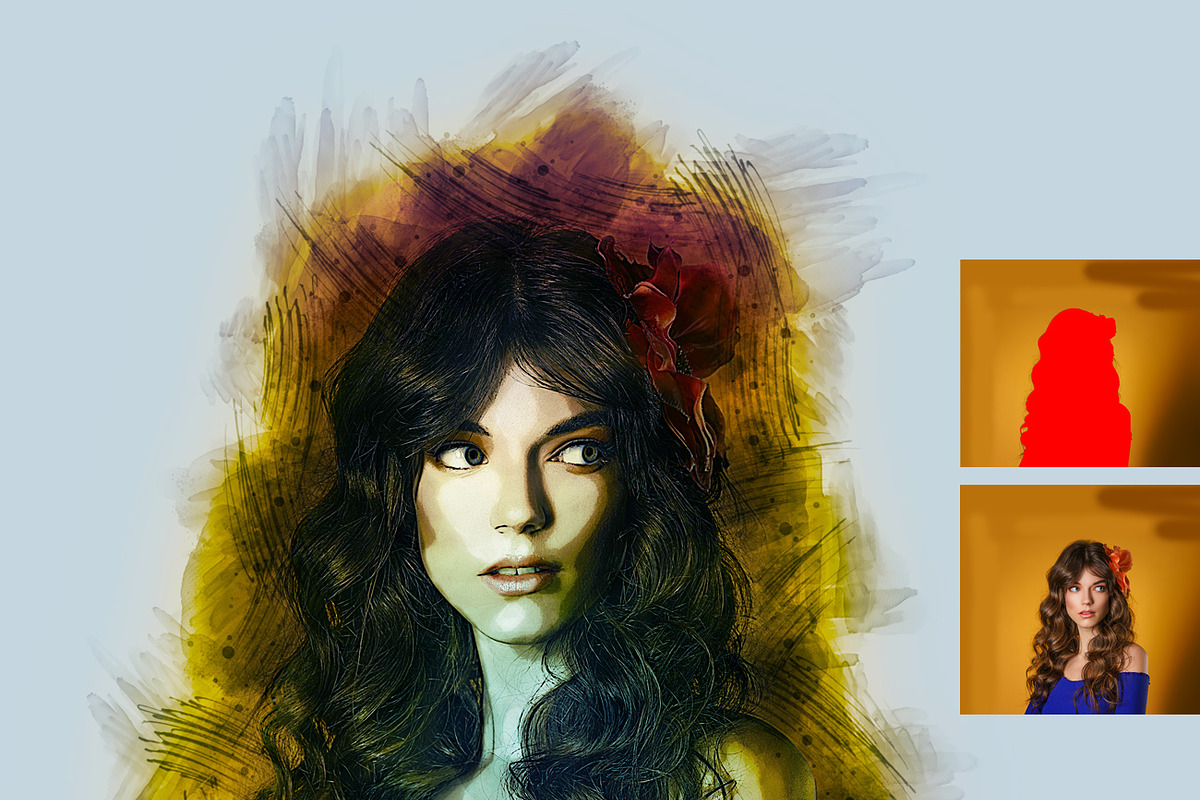 Pro Watercolor Paint, an Action Add-On by MRI STUDIO (Photo 11 of 18)