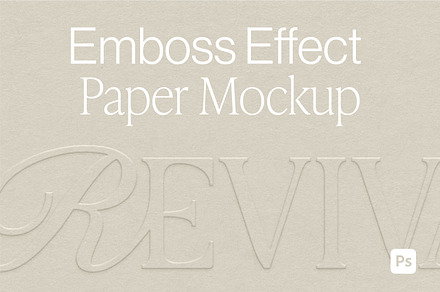 Embossed Debossed Paper Logo Mockup