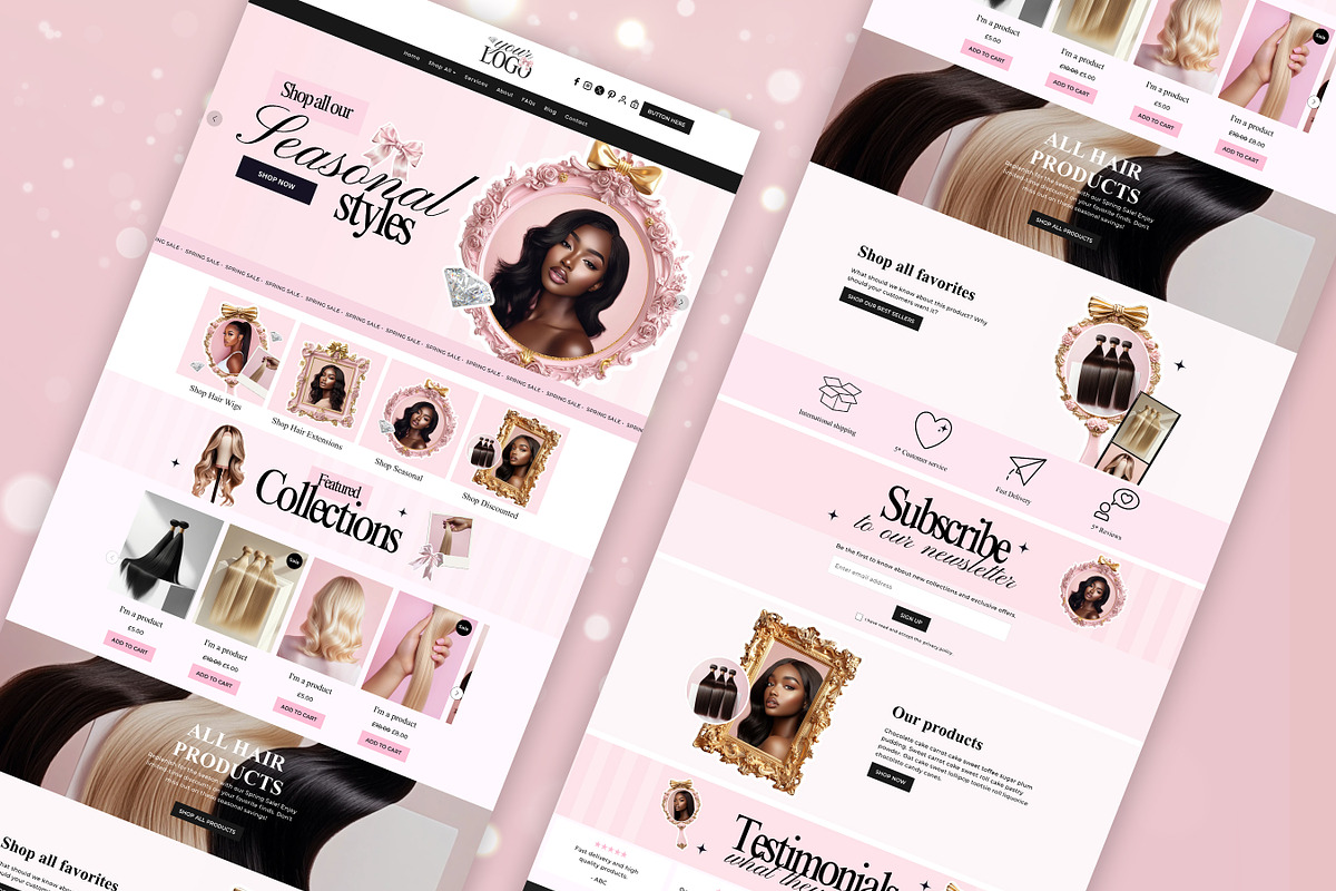 Hair Extensions Wigs Shopify Theme, a Shopify Template by Template Twist Shop (Photo 2 of 8)