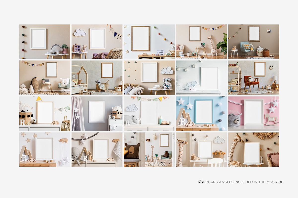 Portrait Frame in Baby Room Mock-up, a Print Template by Branda Keeps (Photo 3 of 30)