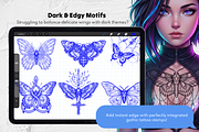 Moth & Butterfly Tattoo Stamps, a Brush Add-On by Selentaori Studio (Thumbnail 4 of 9)