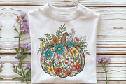 Floral Pumpkin Png Boho Fall Pumpkin, an Illustration by Libby Wishes (Thumbnail 4 of 5)