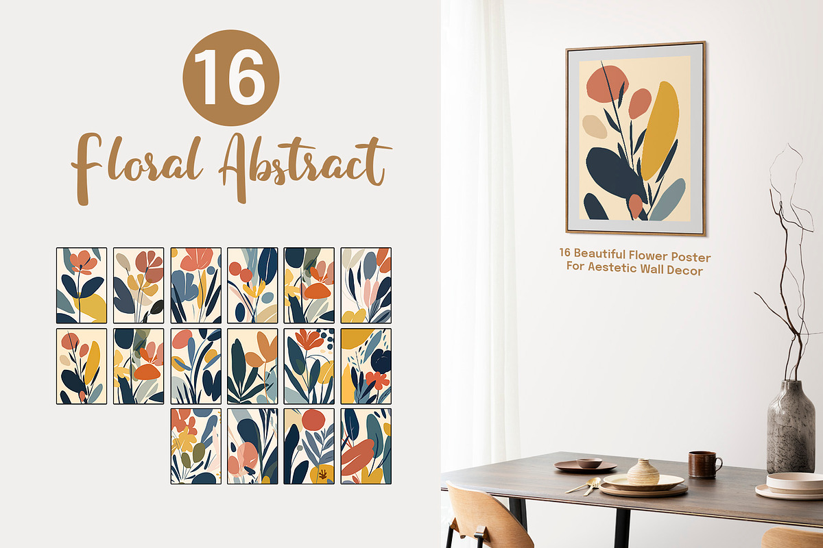 Blooming Floral Abstract Art Print, a Decorative Illustration by Vibrand Studio (Photo 1 of 13)