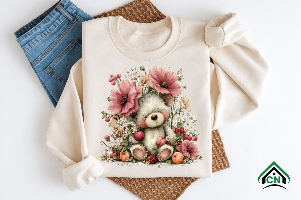 Whimsical Summer Teddy Bear Clipart, an Illustration by Craft Nest (Photo 8 of 12)