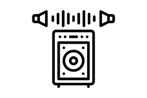 Bass sound black icon, an Outline Icon by Creative priyanka