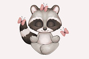 Baby raccoon , baby animals, an Animal Illustration by designs.svkl (Thumbnail 4 of 8)