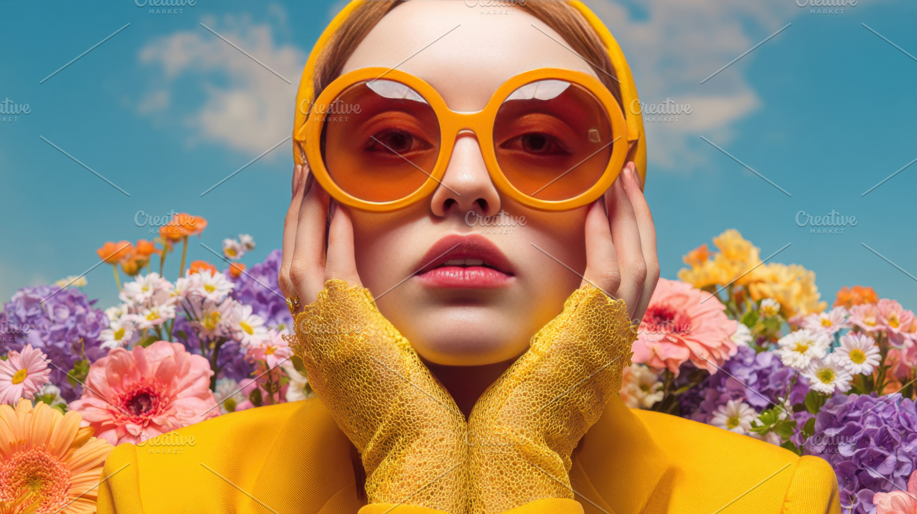 Floral portrait fashion, a Photo by Beautiful things