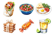 Watercolor Mexican Food Clipart, an Illustration by Daily.Designs (Thumbnail 5 of 5)