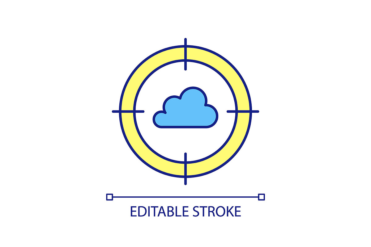 Focus on cloud RGB color icon, an Icon by IMG Visuals