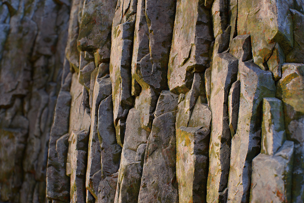 Mossy rock face tileable texture set, a Textures & Material 3D Model by happy brush (Photo 1 of 4)