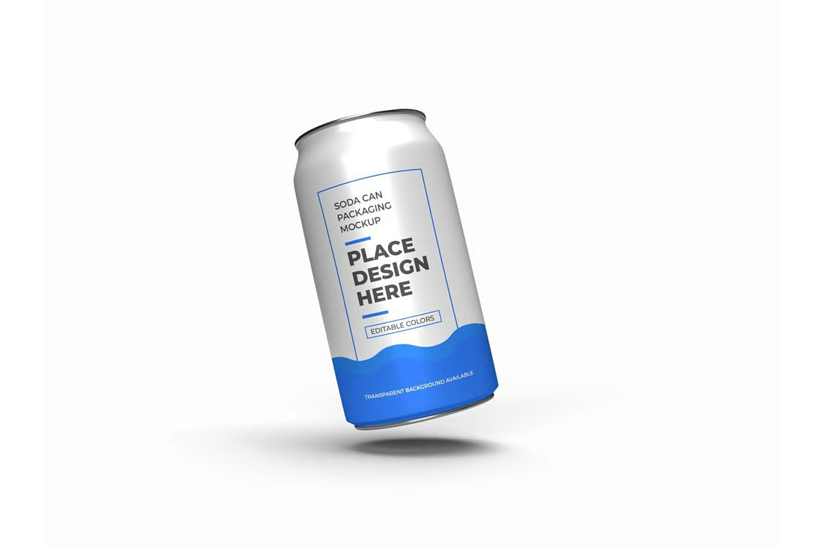 Soda Drink Can Packaging Mockup, a Packaging Mockup by DesignRushMarket (Photo 4 of 11)