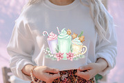Pink Gingerbread Coffee Christmas, an Illustration by designcity5 (Thumbnail 6 of 8)